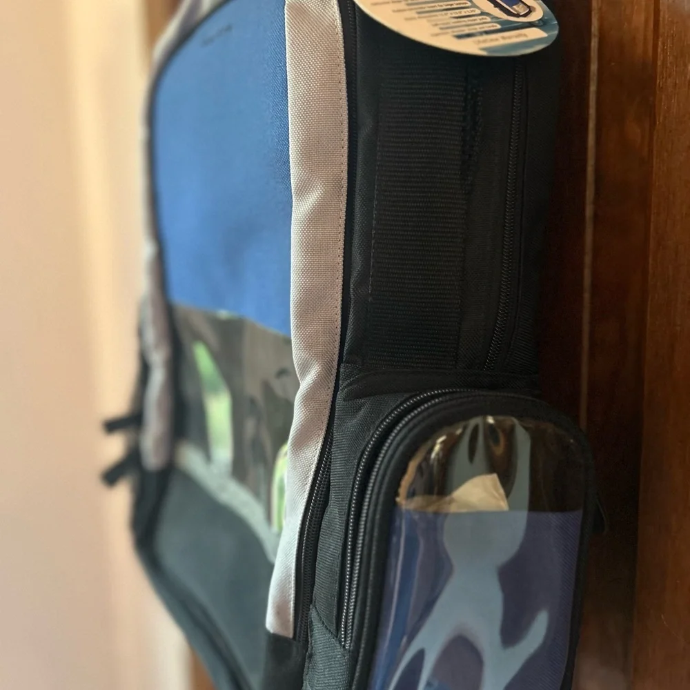 Belkin Black and Blue Backpack with Gray Highlights
